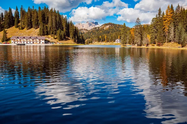 Misurina Jezero Dolomitských Alpách Itálie Evropa — Stock fotografie