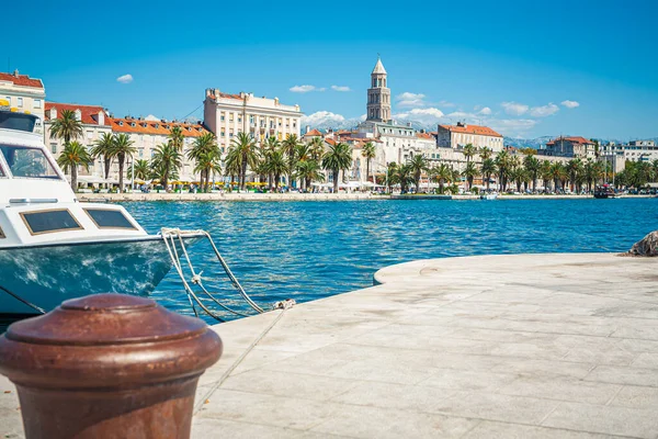 Porto Split Cidade Costa Adriático Croácia — Fotografia de Stock