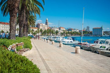 BÖLÜM, CROATIA - CIRCA SEPTEMBER, 2010: Adriyatik kıyısındaki Split kasabası, Hırvatistan