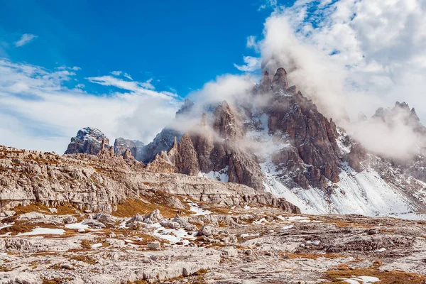 Région Drei Zinnen Automne Dans Les Alpes Dolomites Italie — Photo