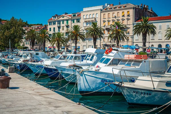 Split Croatia Circa September 2010 Porto Split Cidade Costa Adriático — Fotografia de Stock