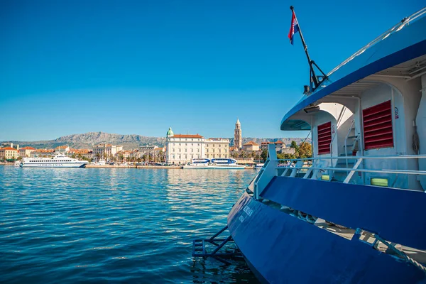 Split Croatia Circa 2010年9月 アドリア海沿岸のスプリットタウンの港 クロアチア — ストック写真