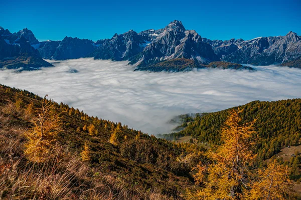 Turistická Stezka Vrcholu Helm Oblasti Drei Zinnen Pádu Dolomitských Alpách — Stock fotografie