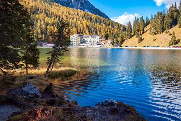 Misurina Sjö Dolomite Alperna Italien Europa — Stockfoto