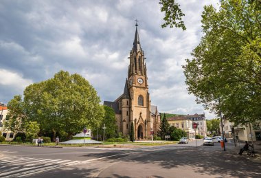 Bad Kiss, Almanya - CIRCA MAYIS 2020: Bad Kissingen, Bavyera 'daki Herz-Jesu Kilisesi