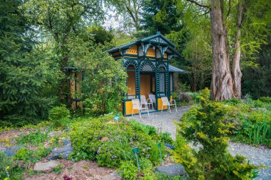 HOF, ALMANY - CIRCA MAYIS, 2020: Hof, Bavyera, Almanya 'nın botanik bahçesi