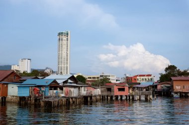Eski Çin İskelesi, Penang, Malezya için Komtar gökdelen görüntülemek