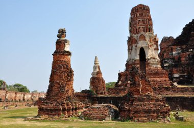 Antik tapınaklar Ayutthaya Tarih Parkı Tayland