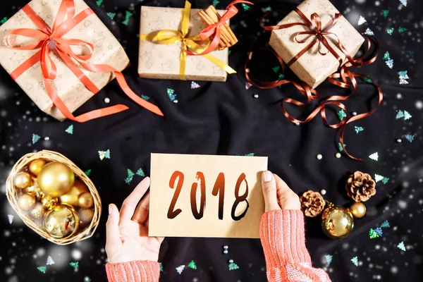 Yılbaşı yeni yıl kutlama süslemeleri kavramı