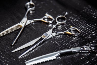 profesyonel saç stilisti makas