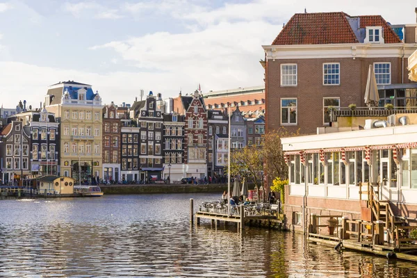 Amsterdam Paesi Bassi Novembre 2019 Bella Vista Mattutina Delle Strade — Foto Stock