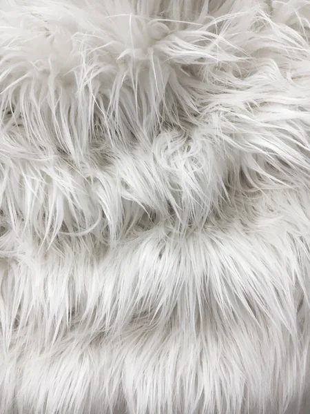 Tło białe futro — Zdjęcie stockowe