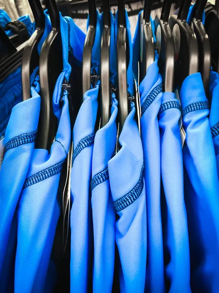 Modré sportovní trička — Stock fotografie
