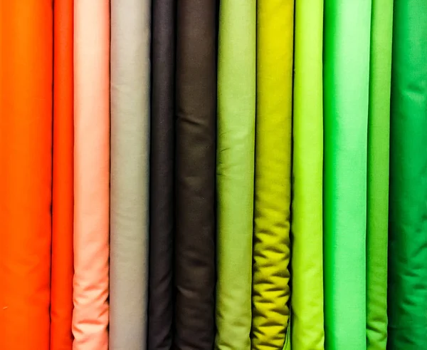Seleção de tecidos coloridos — Fotografia de Stock
