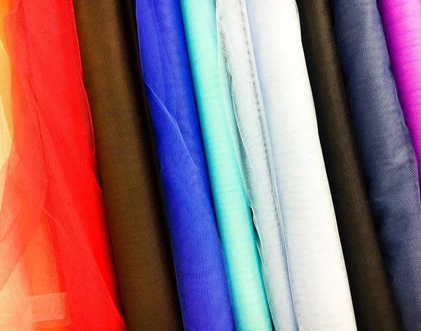 Colorful fabrics selection — Stock Photo, Image