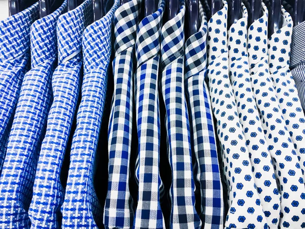 Men's shirts hanging — Stock Photo, Image