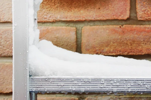 Snow on a ladder — Stock Photo, Image