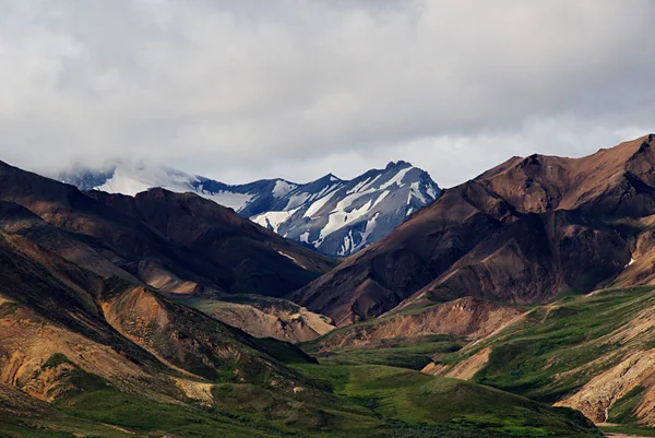 Bergketen in het Nationaal Park Mount Denali — Stockfoto