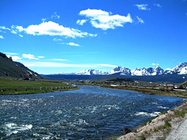 Salmon River poblíž Stanley, Idaho 1 — Stock fotografie