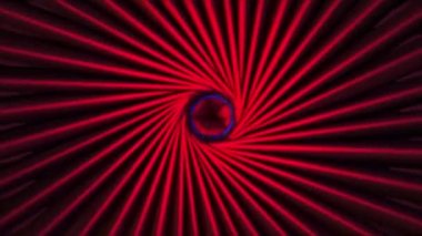 3D soyut kırmızı tünel