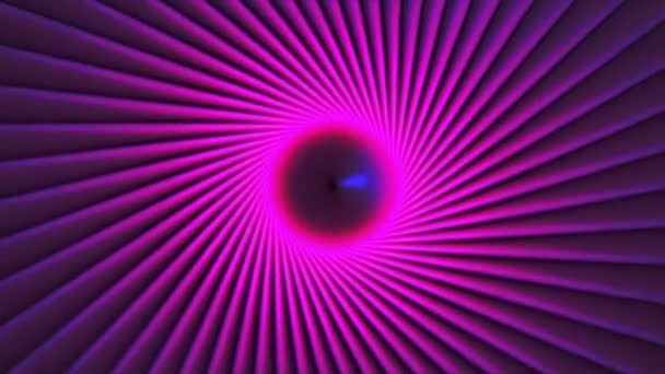 3D rosa abstrakt psykedeliska Tunnel — Stockvideo