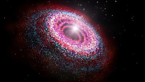 Красная быстрая Galaxy 4 — стоковое видео