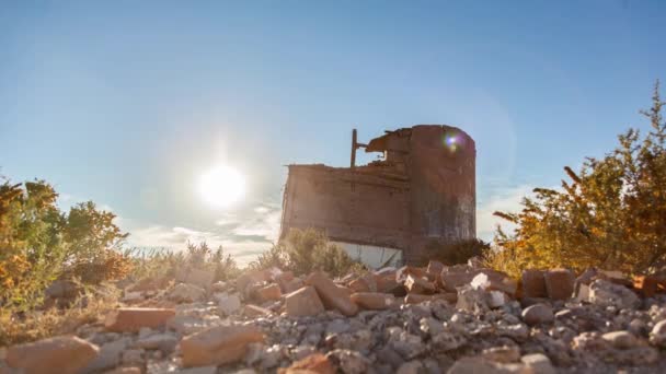 Ruínas do deserto ao pôr do sol - lapso de tempo — Vídeo de Stock