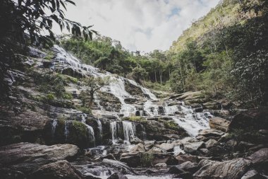 Mae Ya şelale, Chiang Mai province, Tayland, Thailand, vintage tarzı 