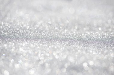 Kar arka plan bokeh - sığ odak, metin için yer