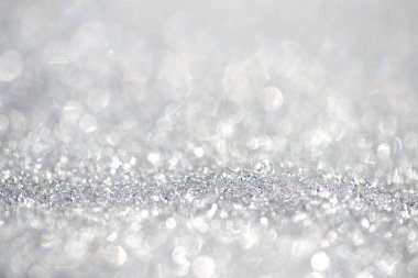 Kar arka plan bokeh - sığ odak, metin için yer