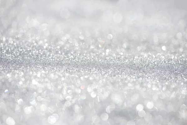 Kar arka plan bokeh - sığ odak, metin için yer