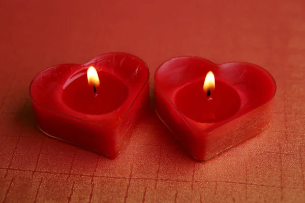 Heart shape candles. — Stock Photo, Image