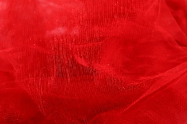 Tulle rouge fond de tissu . — Photo