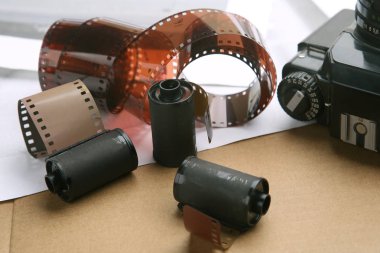 Fotoğraf filmi rulo ve kasetler . 