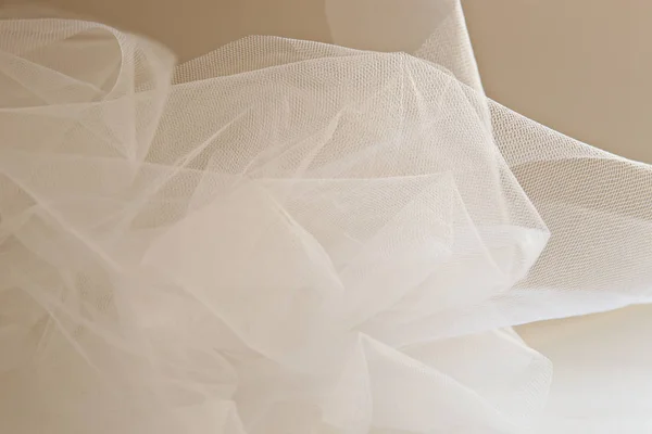 Tulle blanc fond de tissu . — Photo
