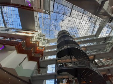 Oslo, Norveç 4 Ekim 2019: Bi Norveç İşletme Fakültesi. Norveç İşletme Fakültesi giriş ve lobisi 