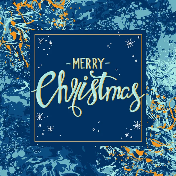 gri mermer texture.hand çizilmiş yazı ile şık Noel kartı