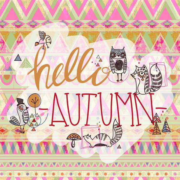 Merhaba sonbahar afişi.