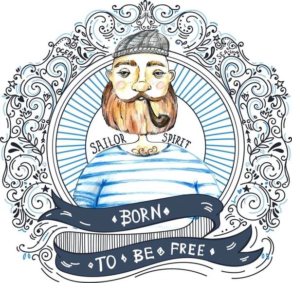 Denizci ile illüstrasyon