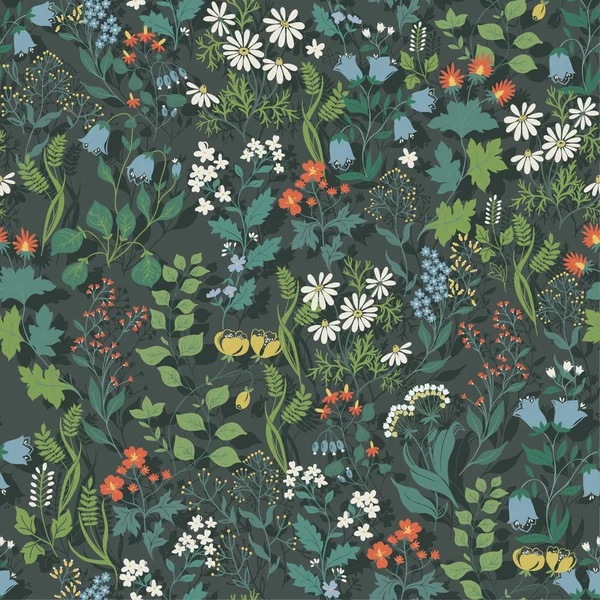 Koyu arka plan üzerinde şirin sorunsuz davranışıydı çiçek Pattern.different çiçek