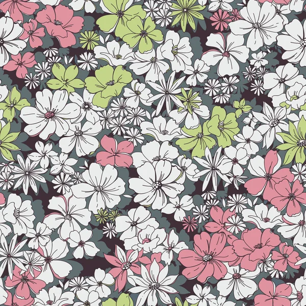 Şirin sorunsuz davranışıydı çiçek desenli. Karanlık background_2 renkli çiçekler