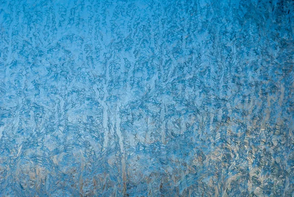 窓の霜の模様は — ストック写真