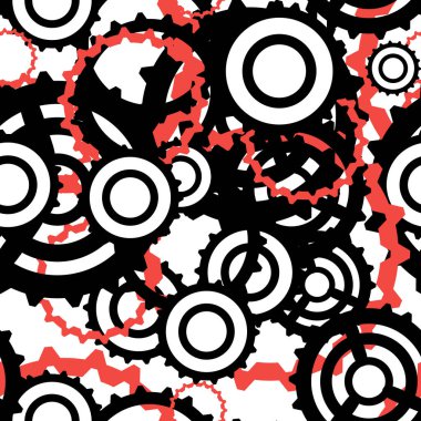 Parlak endüstriyel Dikişsiz desen renkli ve farklı şekli düz vektör çizim SMM