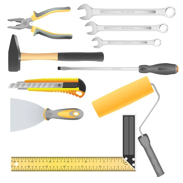 Conjunto de herramientas de acabado de color vector — Vector de stock