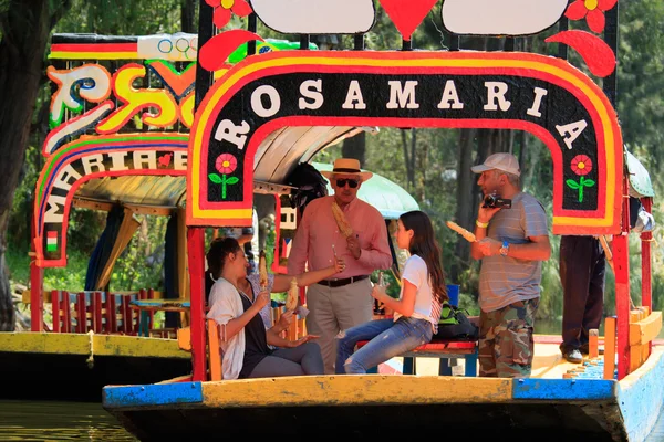 Trajineras in Xochimilco Mexico — Stok fotoğraf