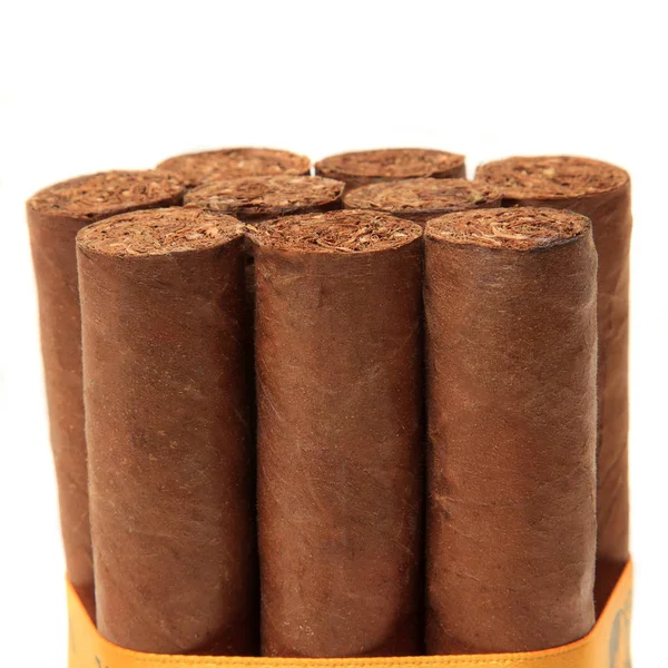 Cigarrer i vit bakgrund — Stockfoto