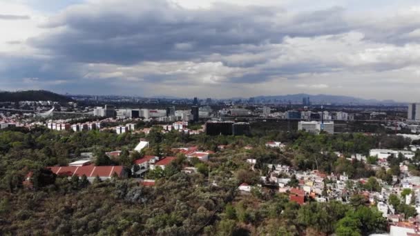 Güney Mexico City Nin Tlalpan Ormanı Nın Havadan Görünüşü — Stok video