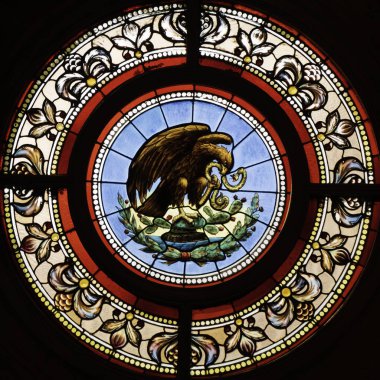 Meksika bayrağı vitray amblemi