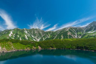 Yaz aylarında dağların panoramik görünüm