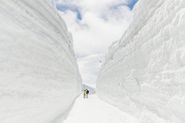 Tateyama, Japonya kar duvara